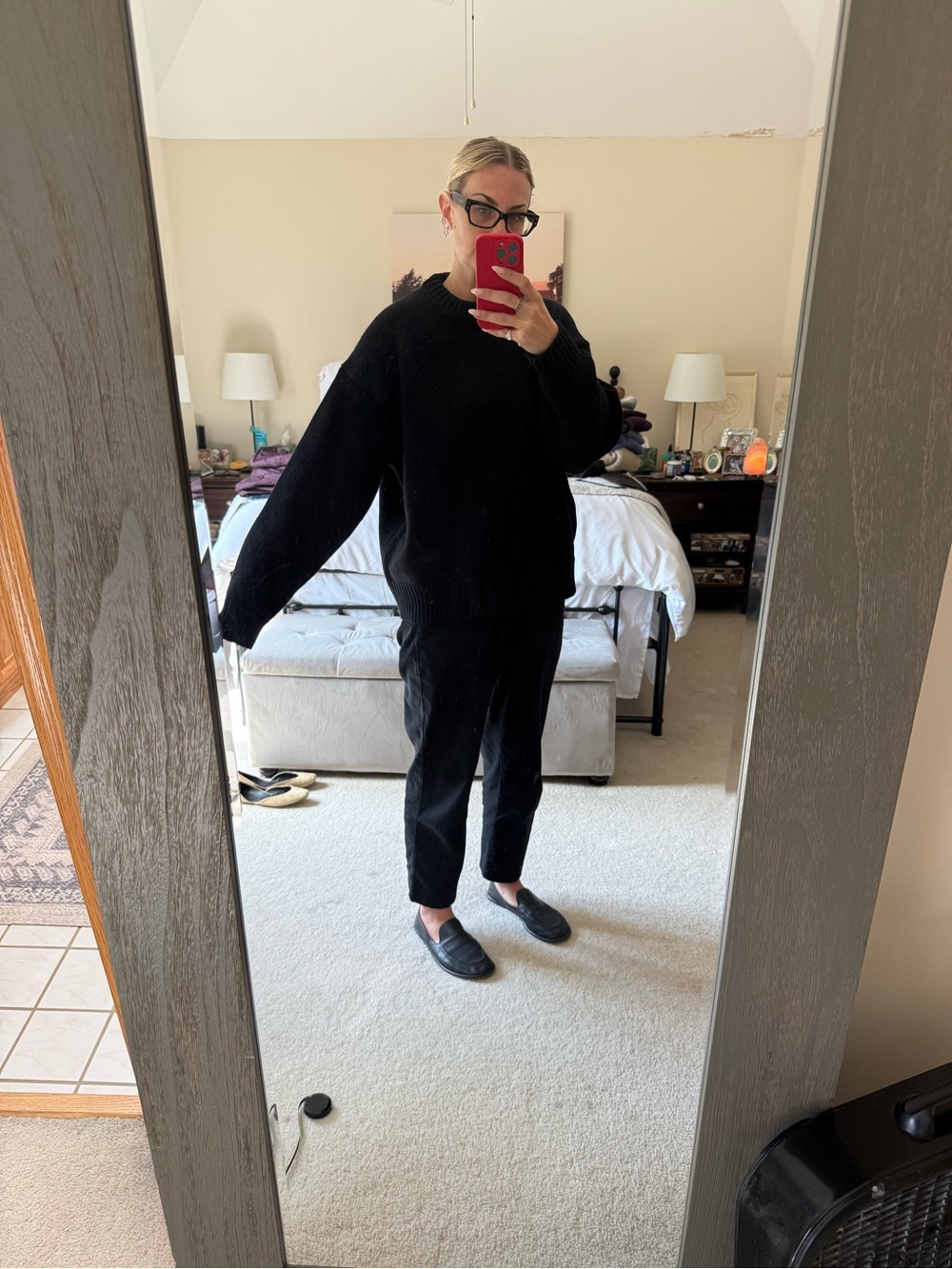 Reformation Black Crewneck Womens Wool Sweater/ The Gwen size small - Picture 8 of 16